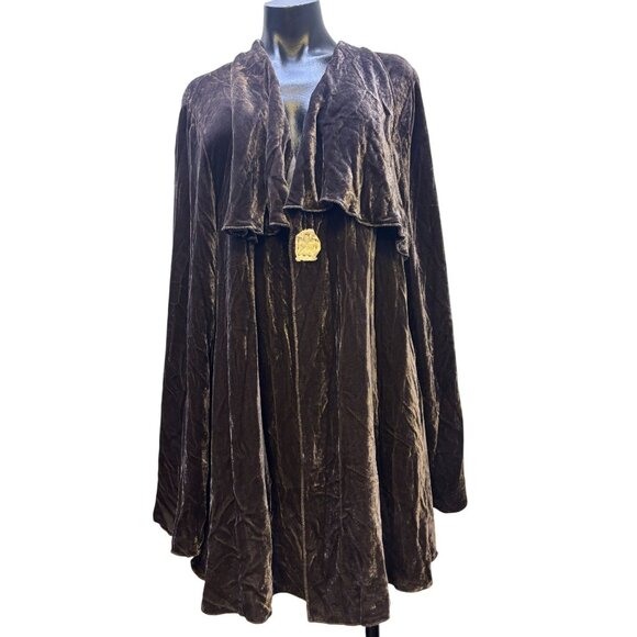 4 Love & Liberty JW Velvet Cardi Brown XL - Picture 1 of 9